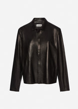 Load image into Gallery viewer, Zip shirt in black leather
