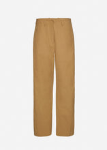 Load image into Gallery viewer, Wide-leg cotton trousers in beige
