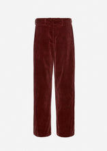 Load image into Gallery viewer, Wide-leg corduroy trousers in orange
