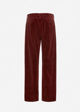 Load image into Gallery viewer, Wide-leg corduroy trousers in orange
