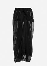 Load image into Gallery viewer, Sheer silk sculptural maxi skirt in black

