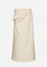 Load image into Gallery viewer, Silk draped maxi skirt in cream
