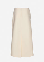 Load image into Gallery viewer, Silk draped maxi skirt in cream
