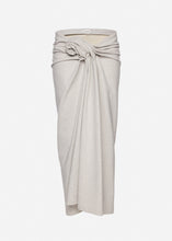 Load image into Gallery viewer, Gathered rose midi skirt in grey
