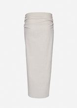 Load image into Gallery viewer, Gathered rose midi skirt in grey
