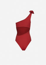 Load image into Gallery viewer, Back cutout swimsuit in red

