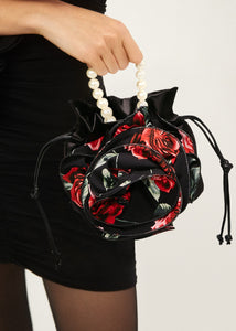 Pearl Magda bag in black floral print