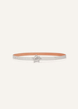 Load image into Gallery viewer, Crystal star buckle skinny belt in cream
