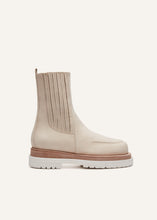 Load image into Gallery viewer, Lug nubuck ankle boots in cream
