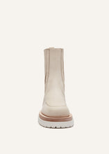 Load image into Gallery viewer, Lug nubuck ankle boots in cream
