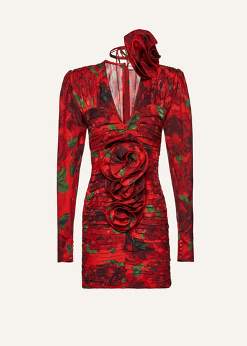 AW22 DRESS 01 RED PRINT