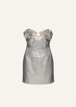 Load image into Gallery viewer, 3D flower bustier crystal mini dress
