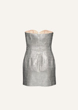 Load image into Gallery viewer, 3D flower bustier crystal mini dress
