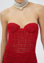Load image into Gallery viewer, AW22 DRESS 15 RED CROCHET
