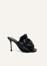 Load image into Gallery viewer, AW22 FLOWER HEEL BLACK NAPPA
