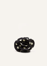 Load image into Gallery viewer, AW22 FLOWER HEEL BLACK NAPPA POLKA DOT

