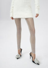 Load image into Gallery viewer, Handmade crystal flower slingback heels in cream
