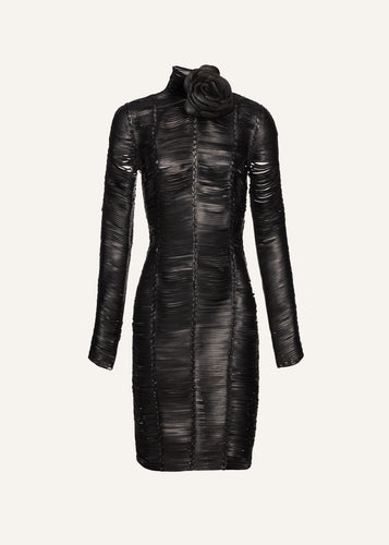 AW22 LEATHER 12 DRESS BLACK