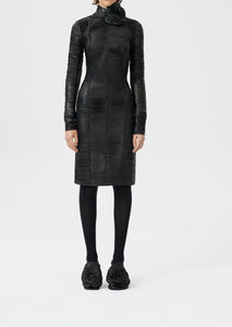 AW22 LEATHER 12 DRESS BLACK
