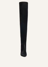 Load image into Gallery viewer, AW22 OVERKNEE BOOTS BLACK SATIN
