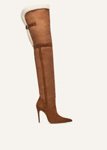 Load image into Gallery viewer, AW22 OVERKNEE BOOTS SHEARLING CREAM
