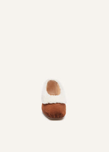 AW23 BALLET FLATS SHEARLING EMBROIDERY