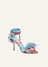 Load image into Gallery viewer, AW23 FLOWER SHOES SATIN BLUE PRINT 9
