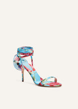 Load image into Gallery viewer, AW23 FLOWER SHOES SATIN BLUE PRINT 9
