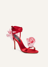 Load image into Gallery viewer, AW23 FLOWER SHOES SATIN RED PINK 11
