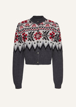 Load image into Gallery viewer, AW23 KNITWEAR 12 CARDIGAN GREY PRINT
