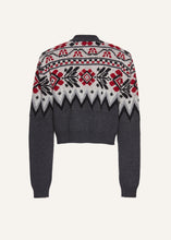 Load image into Gallery viewer, AW23 KNITWEAR 12 CARDIGAN GREY PRINT
