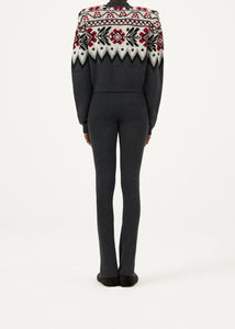 AW23 KNITWEAR 12 CARDIGAN GREY PRINT