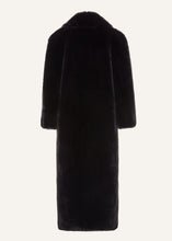 Load image into Gallery viewer, AW23 LEATHER 07 COAT BLACK FAUX FUR
