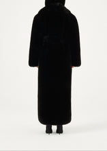 Load image into Gallery viewer, AW23 LEATHER 07 COAT BLACK FAUX FUR

