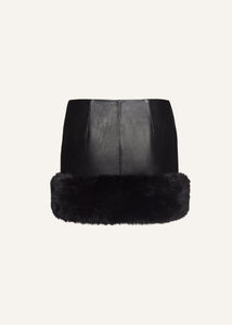 AW23 LEATHER 10 SKIRT BLACK