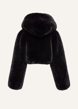 Load image into Gallery viewer, AW23 LEATHER 13 JACKET BLACK FAUX FUR
