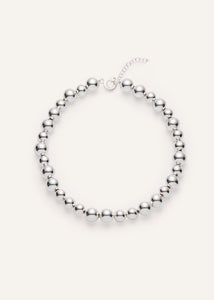 Silver beads necklace