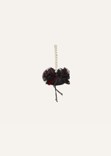 Load image into Gallery viewer, Small pearl Magda bag in black floral embroidery
