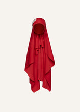 Load image into Gallery viewer, Brooch jersey veil scarf in red
