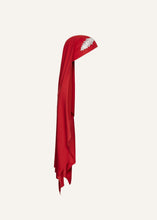Load image into Gallery viewer, Brooch jersey veil scarf in red
