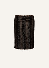 Load image into Gallery viewer, AW24 SKIRT 01 BROWN FAUX FUR
