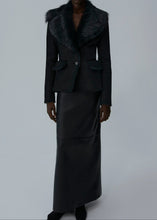 Load image into Gallery viewer, AW25 LEATHER 03 SKIRT BLACK
