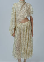 Load image into Gallery viewer, Sheer midi skirt in cream dots
