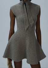 Load image into Gallery viewer, Marled knit skater dress in beige

