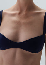 Load image into Gallery viewer, Retro bustier swim top in navy
