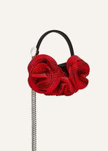 Load image into Gallery viewer, MICRO VESNA BLACK SATIN WITH RED CRYSTALS
