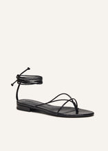Load image into Gallery viewer, PF20 FLAT SANDALS BLACK SNAKE
