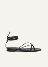 Load image into Gallery viewer, PF20 FLAT SANDALS BLACK SNAKE
