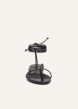 Load image into Gallery viewer, PF20 FLAT SANDALS BLACK SNAKE
