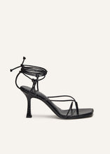 Load image into Gallery viewer, PF20 HEELED SANDALS BLACK SNAKE
